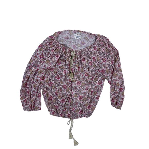 Denim & Supply Ralph Lauren Floral Boho Blouse Women’s Small | Tassel Detail Top - Picture 1 of 5